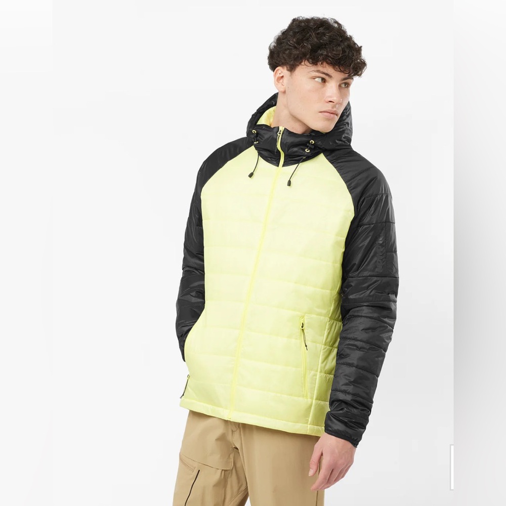 Salomon Outline Quilted Lightweight Insulated Hooded Jacket Mens Size Large